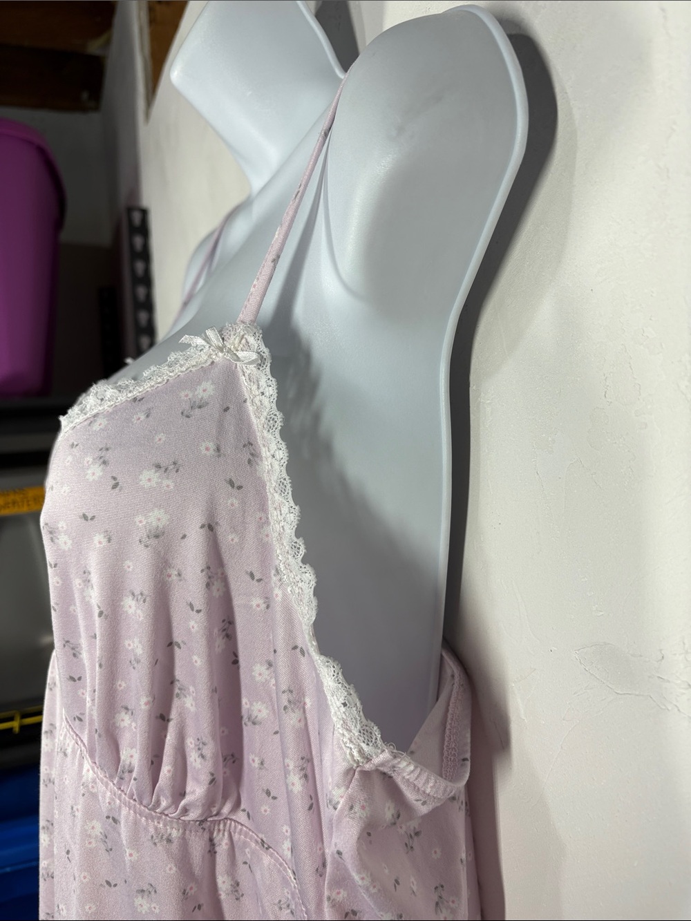 Rene Rofe Light Lavender Floral Lace-Trim Chemise size XL - Picture 6 of 11